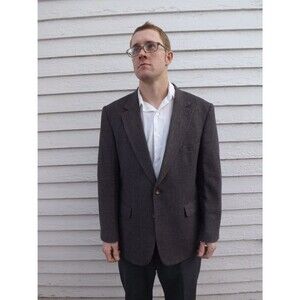 Trotters Club Mens Herringbone Jacket Sport Coat Vintage 46 R